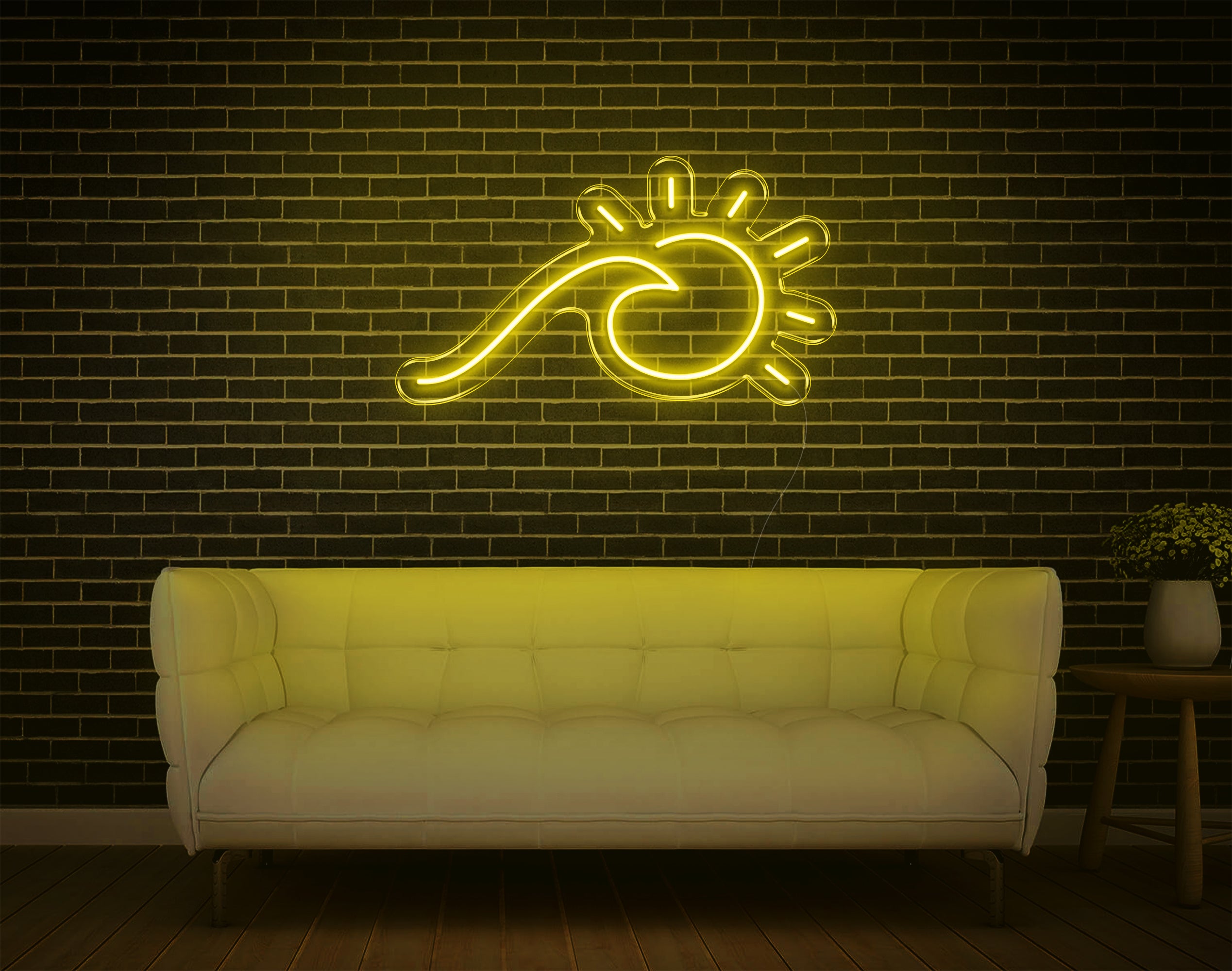 Wave and Sun LED Neon Sign