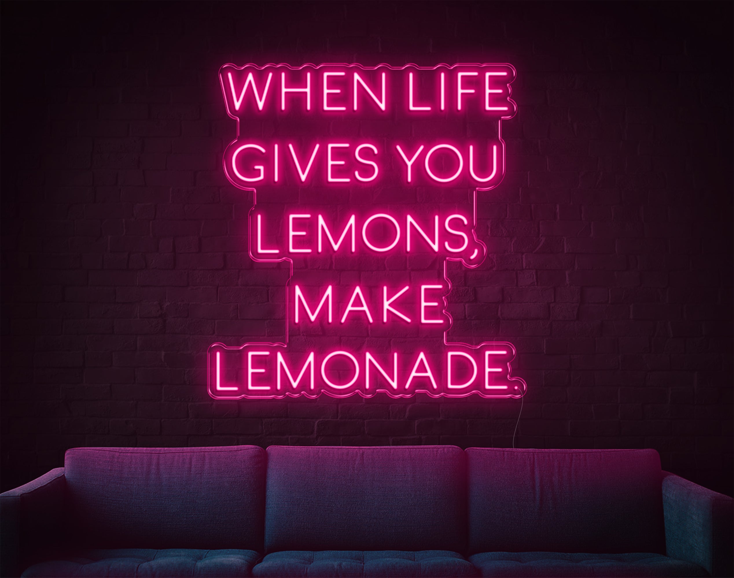 When Life Gives You Lemons, Make Lemonade LED Neon Sign