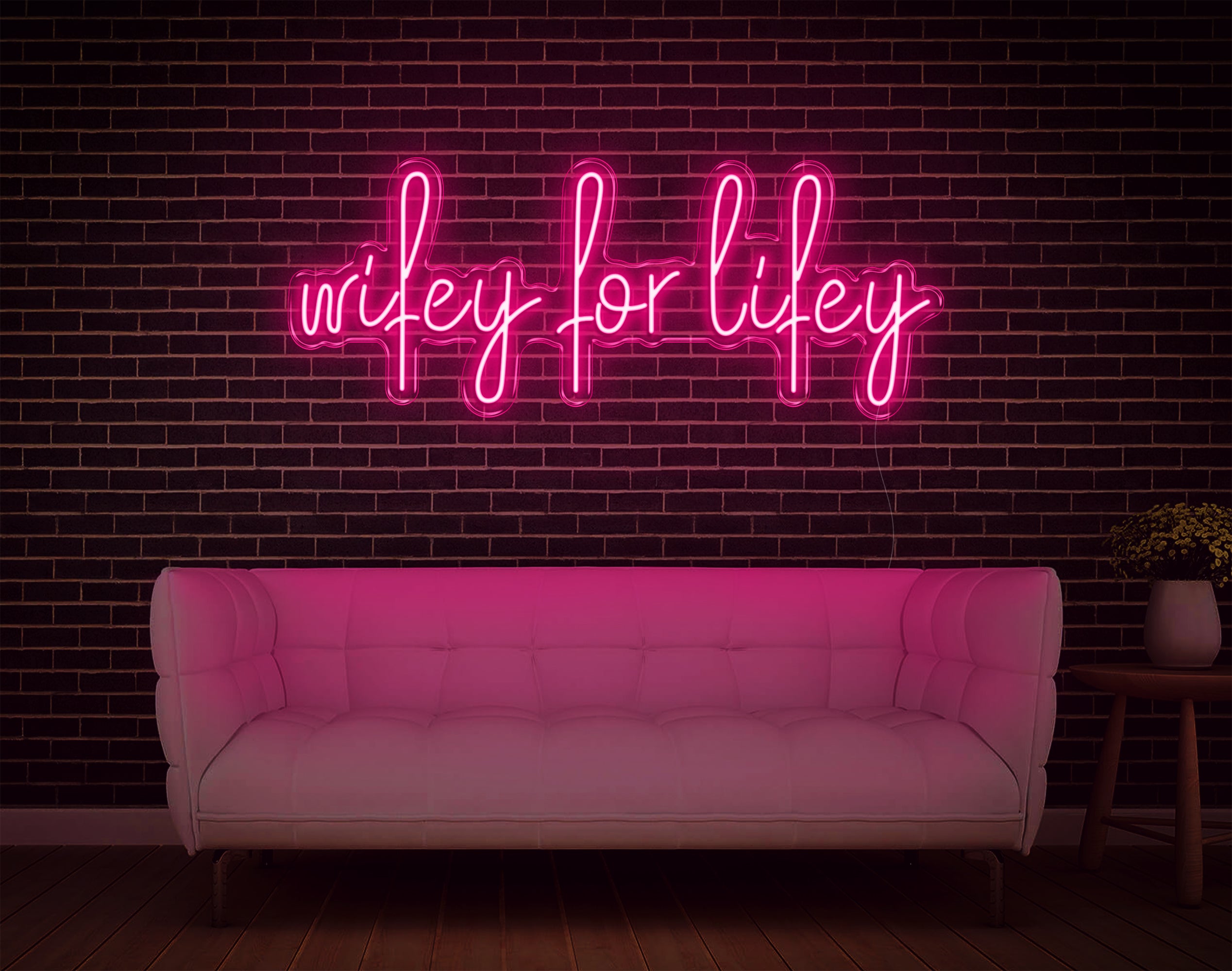 Wifey For Lifey LED Neon Sign