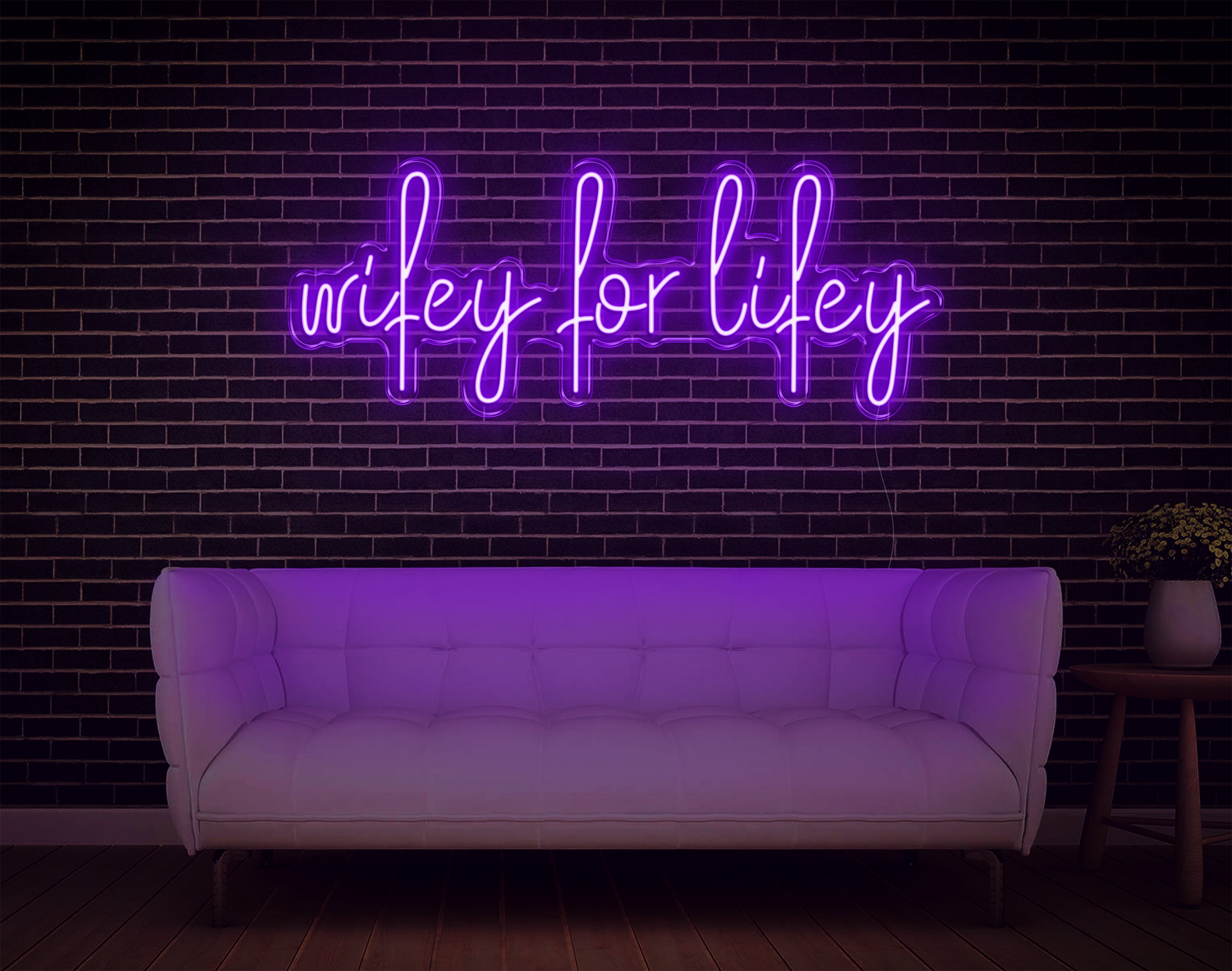 Wifey For Lifey LED Neon Sign